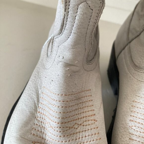 Mexicana Free People Lightning Strikes White Leather Western Boots Sz 8 - Picture 8 of 12